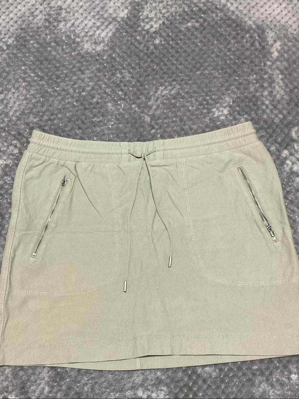 Women's Casual Drawstring Skirt in Light Sage